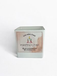 BALTA - Paslaptinga Žvakė 300ml-medinė dagtis- su jūsų norimu tekstu viduje