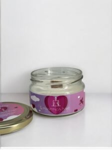 „LOVE” Paslaptinga Žvakė 250ml MEDINĖ DAGTIS su jūsų norimu tekstu viduje