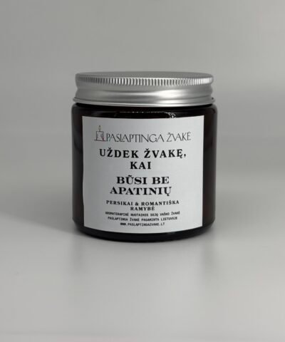 Kvapni Paslaptinga žvakė Uždek žvakę kai(būsi be apatinių) 120 ml u jūsų pasirinktu tekstu viduje
