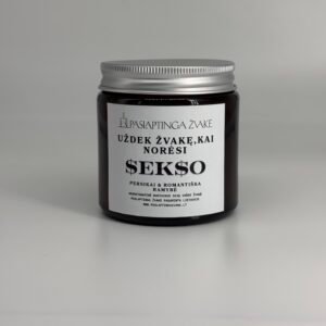 Kvapni Paslaptinga žvakė Uždek žvakę kai(norėsi $ek$o) 120 ml u jūsų pasirinktu tekstu viduje