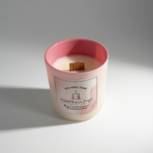 ROŽINĖ AKRILINĖ (210 ml) | Žvakė su Jūsų tekstu